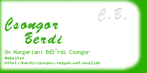 csongor berdi business card